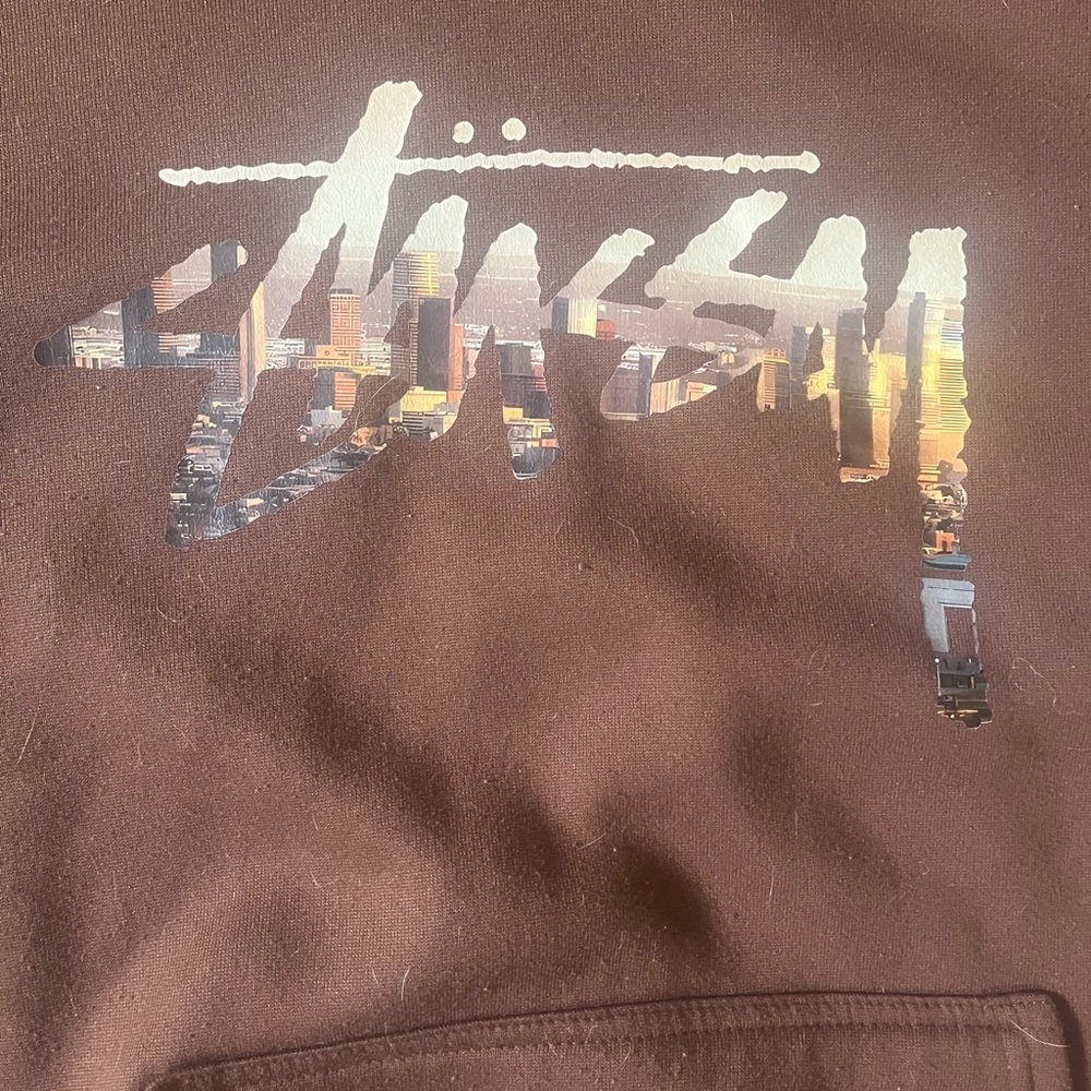 Stussy Brown Hoodie for MEN WOMEN